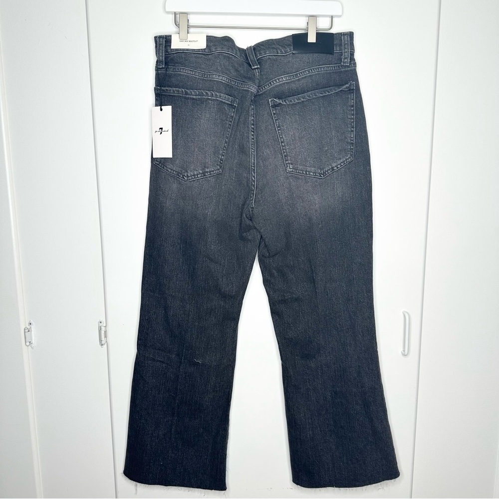 NWT 7 For All Mankind Easy Boy Bootcut High Waist Faded Black Cropped Size 31 - Picture 7 of 12